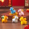 2026 Chinese New Year Mini Horse Figurine Cute Lucky Zodiac Decor DIY Office Desktop Car Interior Accessories