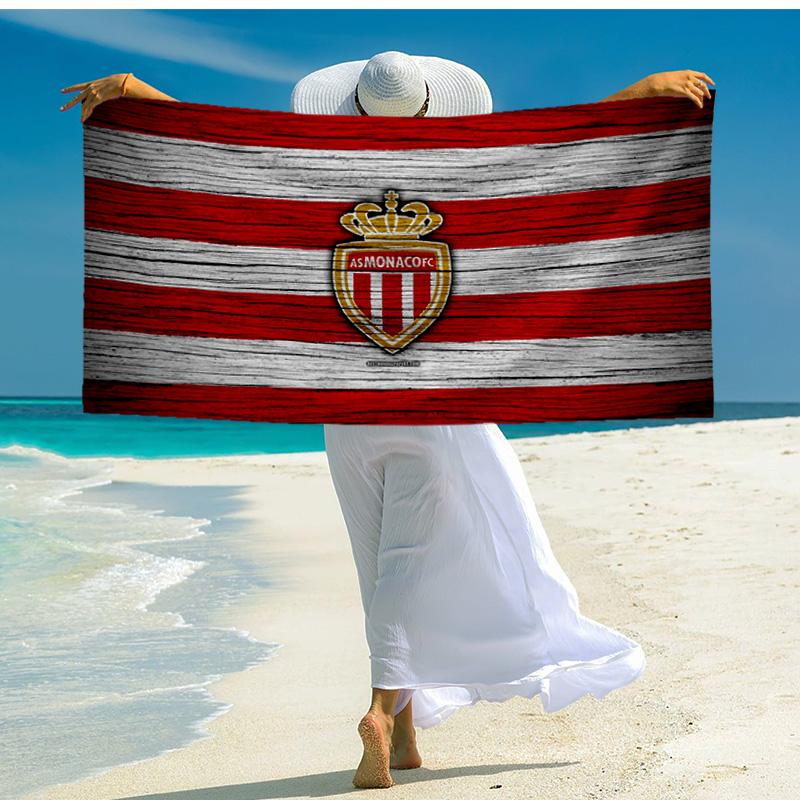 1PC As Monaco Crest Beach Towel - Soft, Absorbent Microfiber, Lightweight, Ideal for The Beach, Parties, Travel, Camping fan gifts