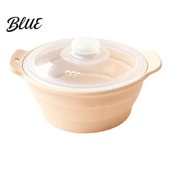 Reusable Air Fryer Steaming Accessory Foldable Silicone Microwave Steamer Collapsible Steamer Bowl Nonstick Easy Clean Steam Insert Heat-Resistant