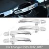 For Changan CS35 2012 2013 2014 2015 2016 2017 Chrome Outer Front Rear Door Handle Exterior Door Handles Cover Cap Lid