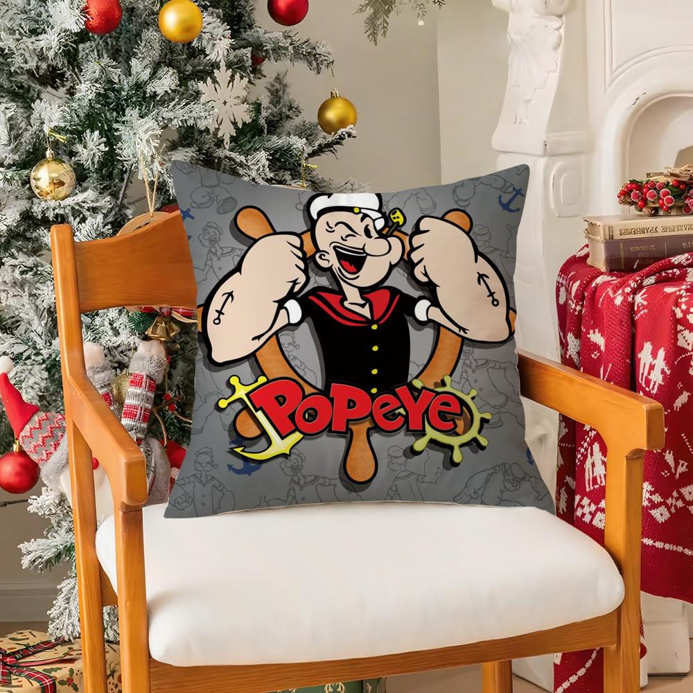 Classic Animation Ppopeye Pillow Case Silky elegant Comfort Sofa Bed Invisible zipper