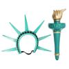 Statue Of Liberty Goddess Headband And Torch  Festival Hair Accessories Lady Liberty Cosplay CrownNovelty Headband For Masquerad