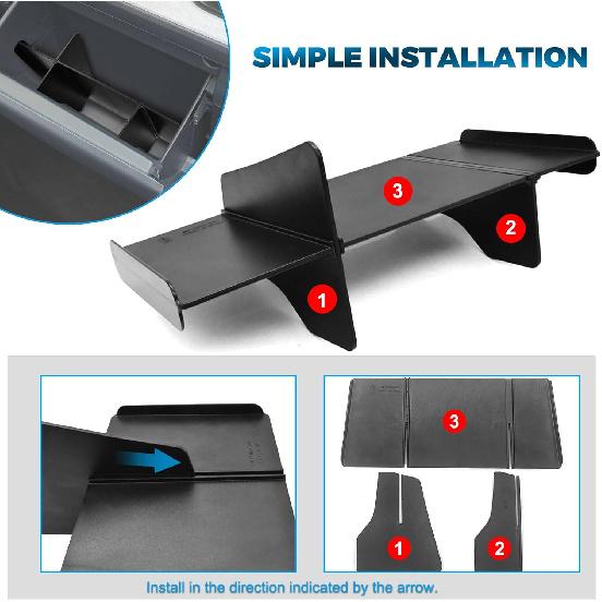 Upgrade Car Storage Organizer Fit For Ford Maverick 2026 -2025 Glove Box Organizers Ert Compartment Tray ABS Black Materials Dividers