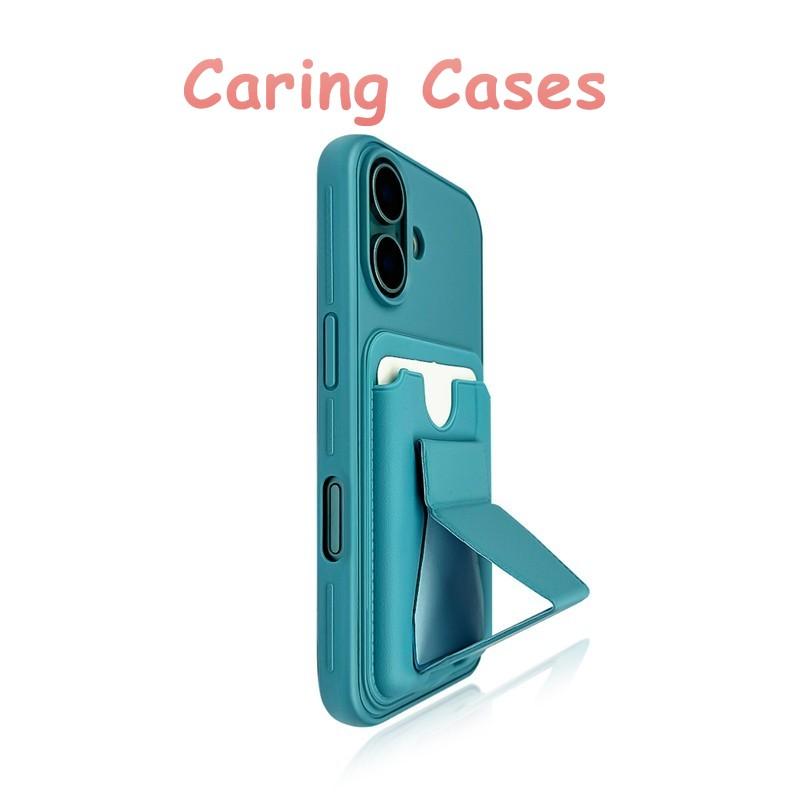 

For iPhone 16 Pro Max Case Burgundy Multi-Function Card Holder Stand Trendy Hot Cover Compatible with iPhone 15 14 13 12 11 iPhone 13 Pro світло-синій колір