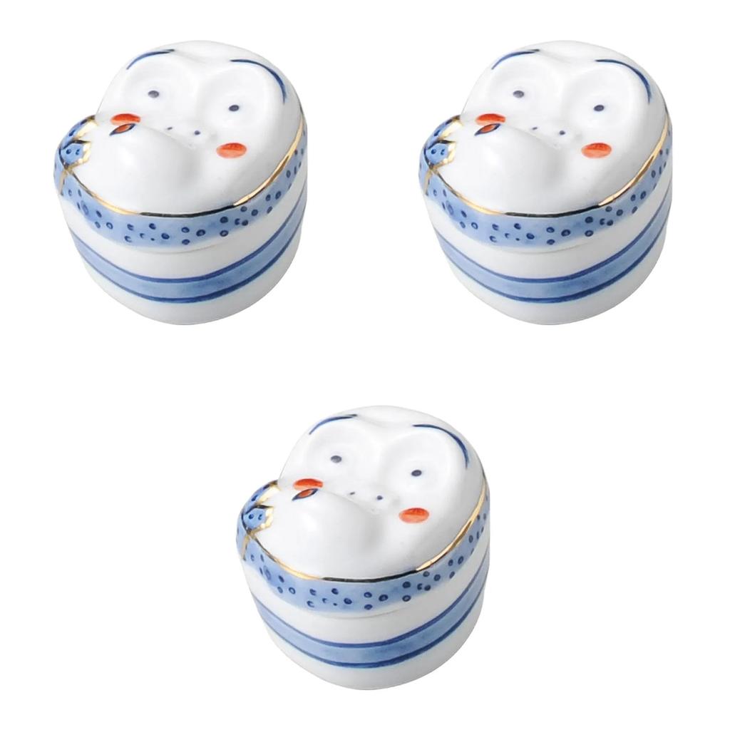 Set of 3 Hyottoko Lidded Delicacies x 5 x Delicacies Setomonohonpo [5.5 5.2 cm]
