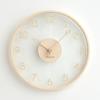 Solid Wood Transparent Glass Wall Clock Living Room Home Stylish Wall Light Luxury Nordic Creative Decoration Clock