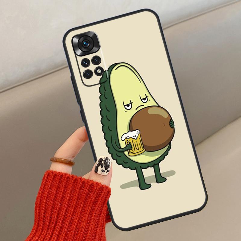 Cute Avocado Fruits Case For Xiaomi Redmi Note 14 13 12 10 11 15 Pro Plus Cover For Redmi 15 15C 13C 10C 12C 14C