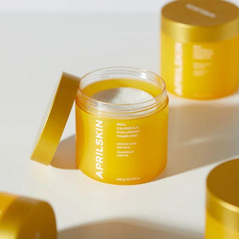 [APRILSKIN] Real Calendula Hyaluronic Toner Pad (60ea)