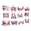 12pcs American Independence Day Glasses American Flag Holiday Glasses for Photo Props Party Favors