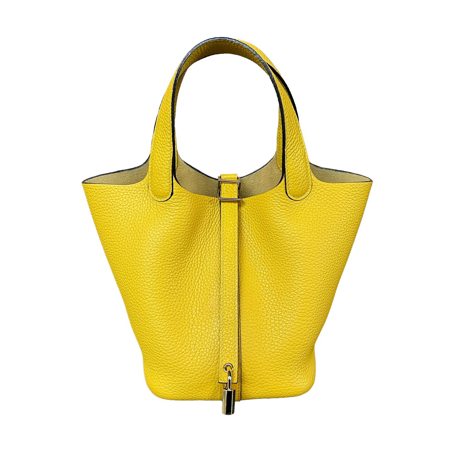 

Mendy Woman Bags 18 & 22 Buckets Shoulder Guangzhou High End Bag Luxury Bags Designers Tote Handbag TC Cow Leather Golden 18CM