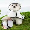 Pet Raincoat Cartoon Dog Rainwear Waterproof Polyester Dog Hooded Raincoat with Reflective Strip Puppy Clothes Summer