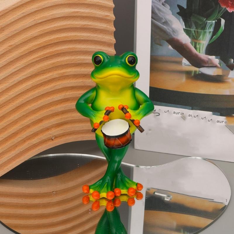 3D Spring Frogs Figurines for Outdoor Gardens Rustproofed Metal Art Decorations for Mother Day or Family Yard