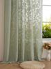 1PC Green Thickened Lace Pole Curtain Luxury Style Decorative Curtain for Living Room Bedroom Lightweight Elegant Design