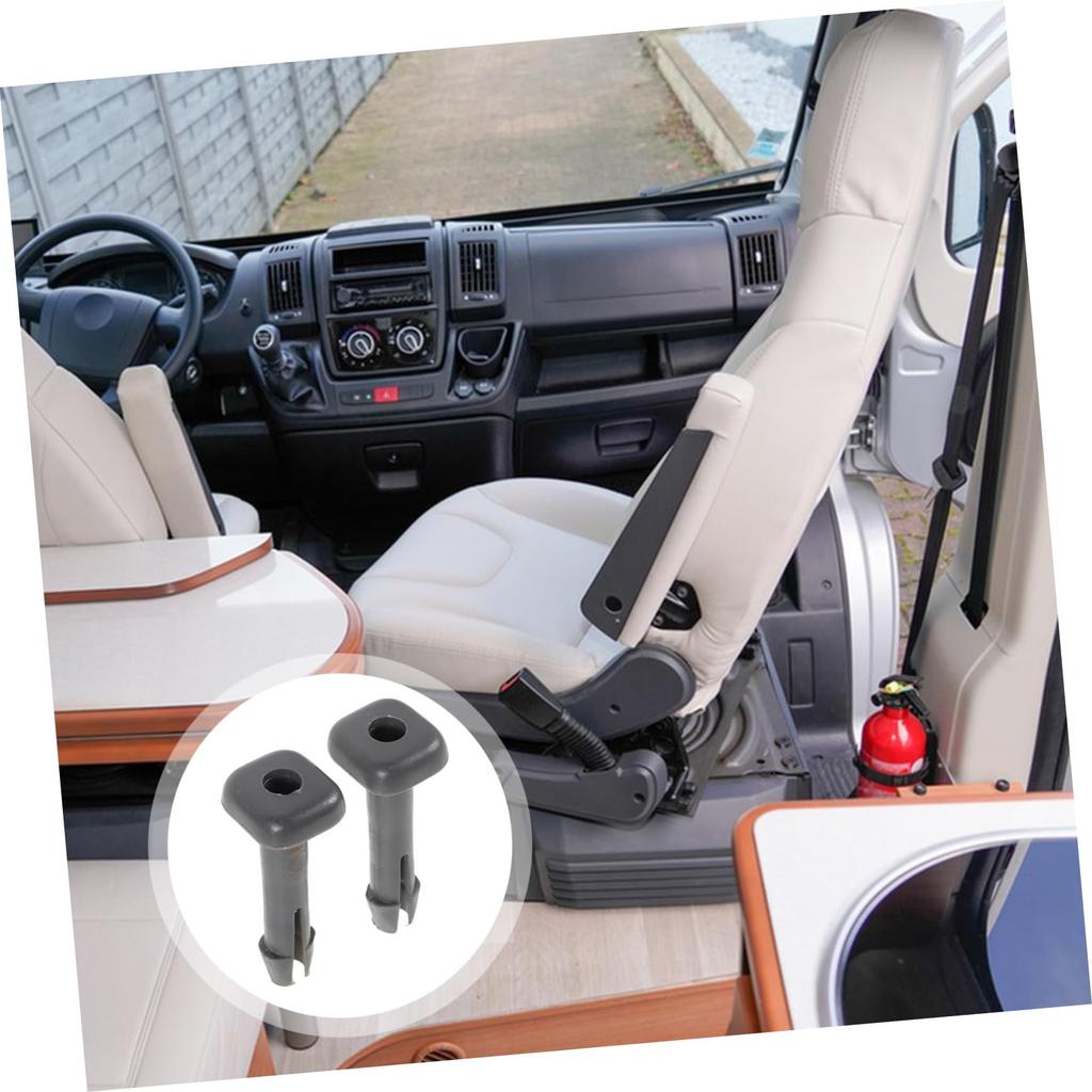 GLEAVI 1 Pair Seat Headrest Guides Repair Headrest Guides Car Headrest Insert Guides Headrest Guide Inserts Plastic Grey