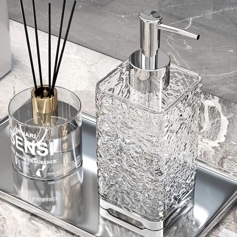 400ML Plastikowy Dozownik Mydła w Płynie Butelka do Dozowania Mydła Lekki Luksusowy Przezroczysty Pojemnik na Płyn do Dezynfekcji Rąk Szampon Balsam