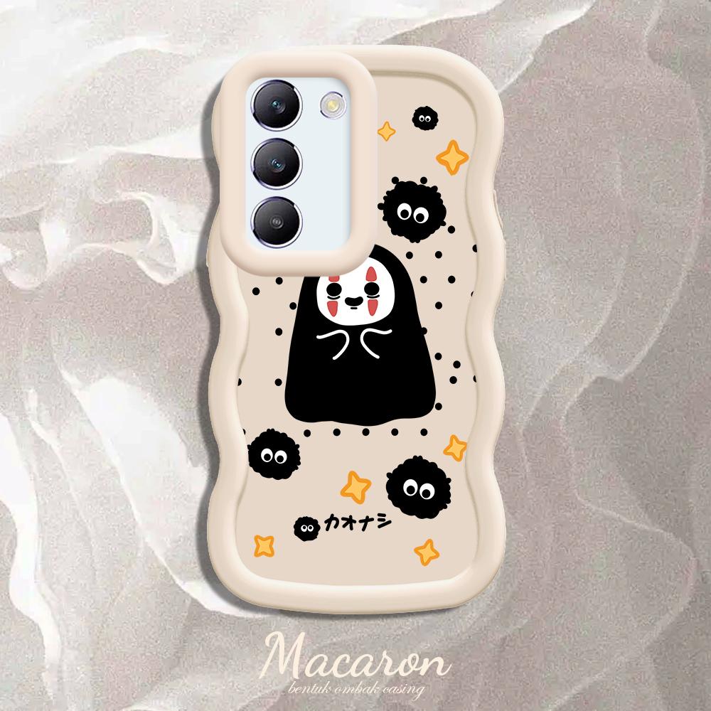 

Окрашенный узор Big Wave Edge Мягкий силиконовый материал Macaron чехол для телефона противоударный защитный резиновый чехол для OnePlus Vivo Motorola Moto Vivo V30E 5G белый