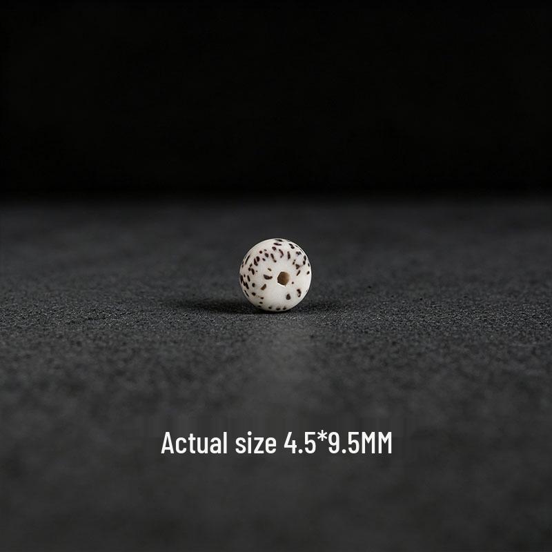 Star and Moon Bodhi Beads: Pure White High-Density 108 Bead Bracelet for DIY Prayer Accessories
