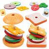 Tre Burger Sandwich Stabling Leker For Småbarn Barn Barnehage Læring Utdanningsleker Late Som Mat Kjøkkenleker Gave