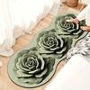Yousheng Bedside Floral Rug Absorbent Floor Mat Side Table Rug with Non-slip Backing Decorative Flower Carpet for Living Room Bathroom Kitchen