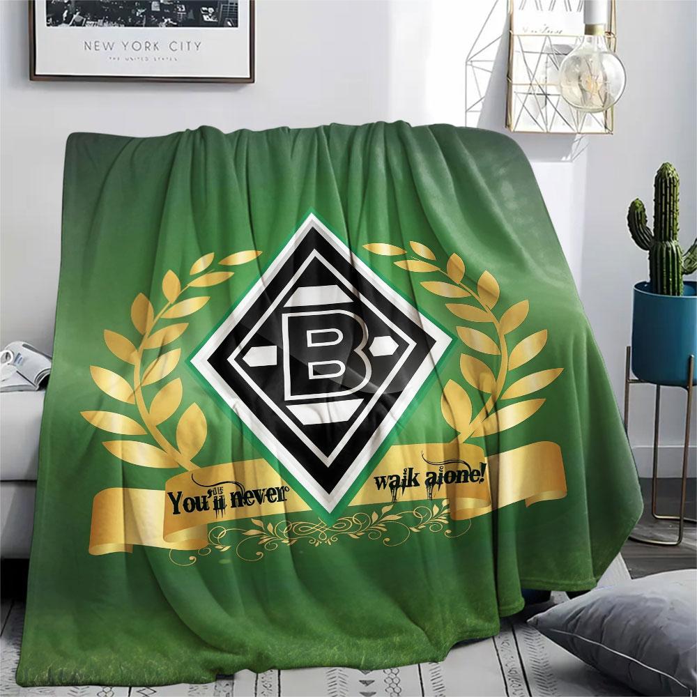 Borussia Monchengladbach Printed Flannel Blanket, soft throw for bedroom sofa, washable, Christmas present, great gift.
