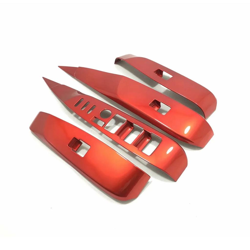 4PCS Carbon Fiber Glass Switch Decorative Cover for Toyota Camry 2018  8th Lift  Styling Accessories