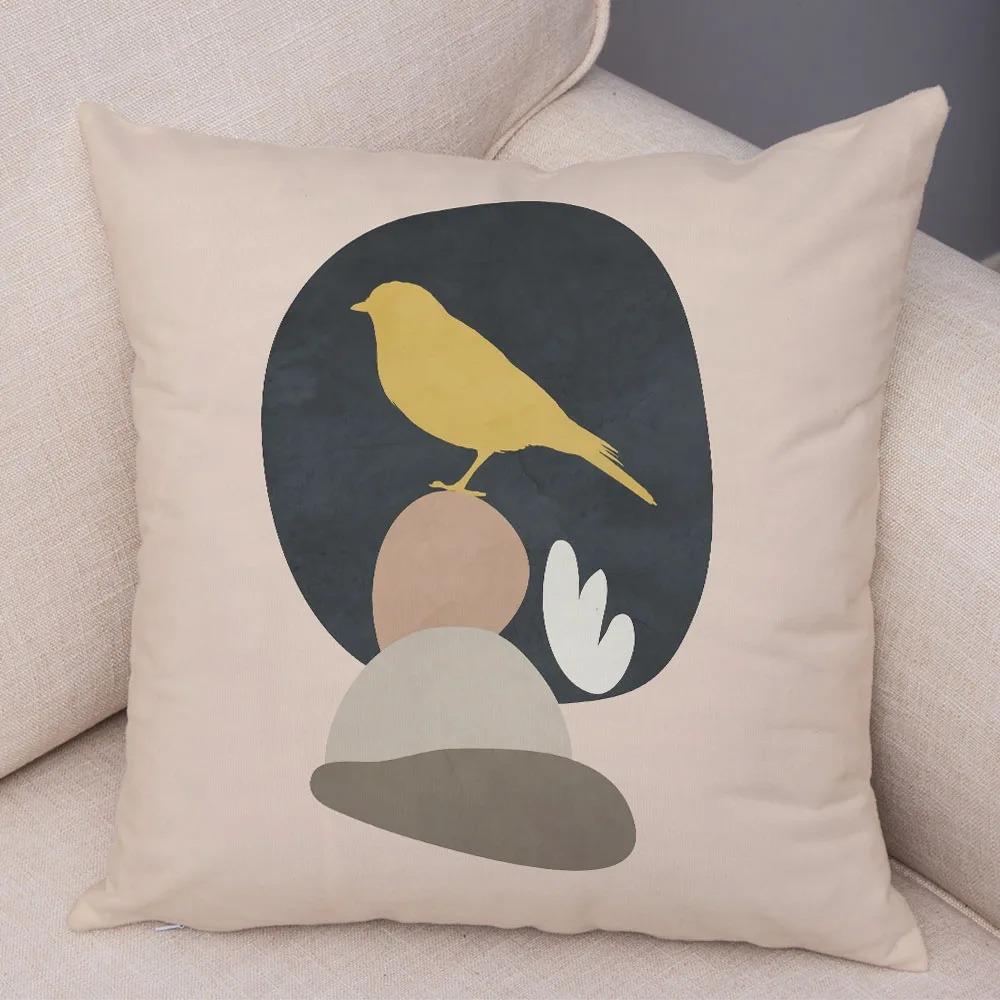 Simple Illustration Style Pillowcase Interior Decoration Office Living Room Home Pillowcase