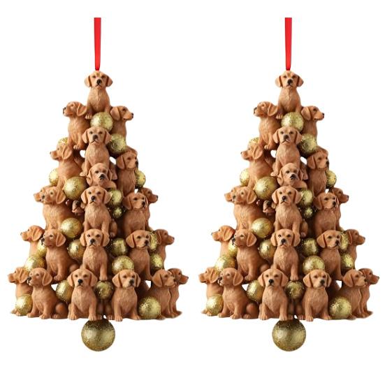 Stacking Animal Pendant Animal Christmas Tree Pendant 2D Acrylic Hanging Decoration for Xmas Tree Backpack Keychain Car