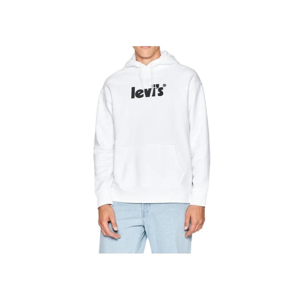 Levis FW22 Mikina s pevným logem Pánské mikiny Bílá 38479-0078