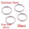 20pcs 25mm 28mm 30mm Rings Keychain Key Ring Chain Multi-colors Round DIY Jewelry Making Accessories Findings
