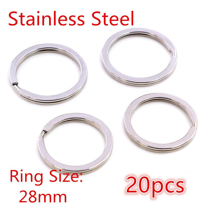 20pcs 25mm 28mm 30mm Rings Keychain Key Ring Chain Multi-colors Round DIY Jewelry Making Accessories Findings