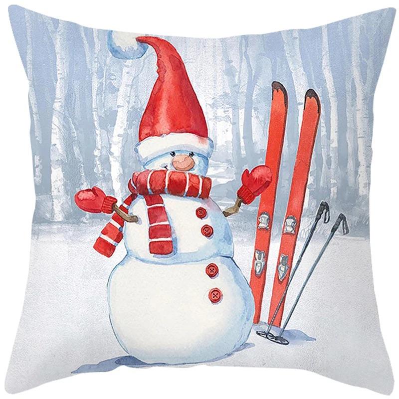 Povlaky na polštáře s vánoční tématikou Autodoplňky Kancelář Santa Claus Pohovka do obývacího pokoje Domácí povlaky na polštáře