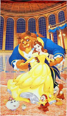 Noren Kobo Disney Tapestry Beauty and the Beast Belle Poster Goods Noren Noren Room Divider Curtain 85cm Width 150cm Length 95708