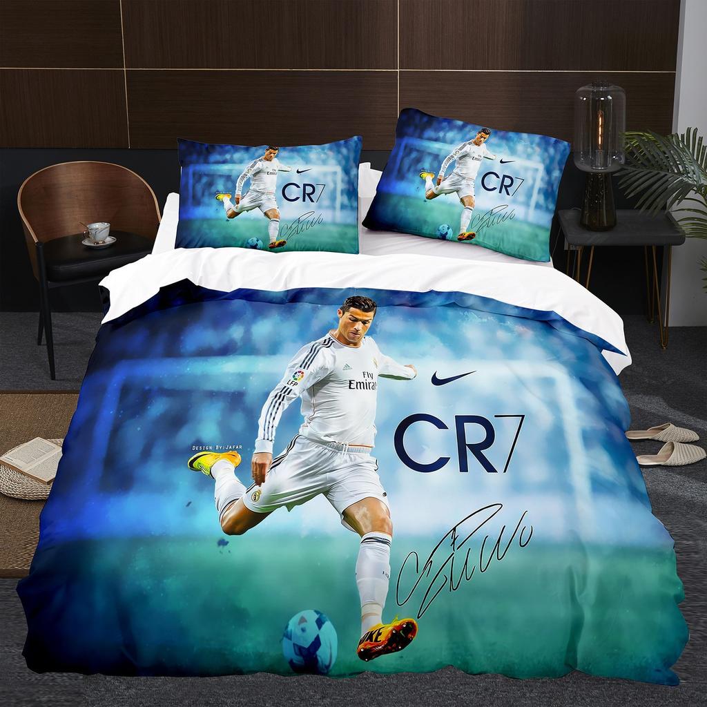 Digital Printed Bedding Kit, Football Star Three-Piece Set Available