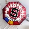 Wzór AC Sparta Praga, automatyczny składany parasol, przenośna i składana konstrukcja, 8 żeber, prezent na Boże Narodzenie lub urodziny.