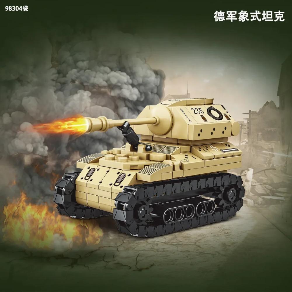 Carro armato leggero tedesco della Seconda Guerra Mondiale PZ.KPFW.38(T)Mattoncini da Costruzione Carro Armato Serie Militare WW2 Set Modello Mattoncini Giocattoli per Bambini Regali
