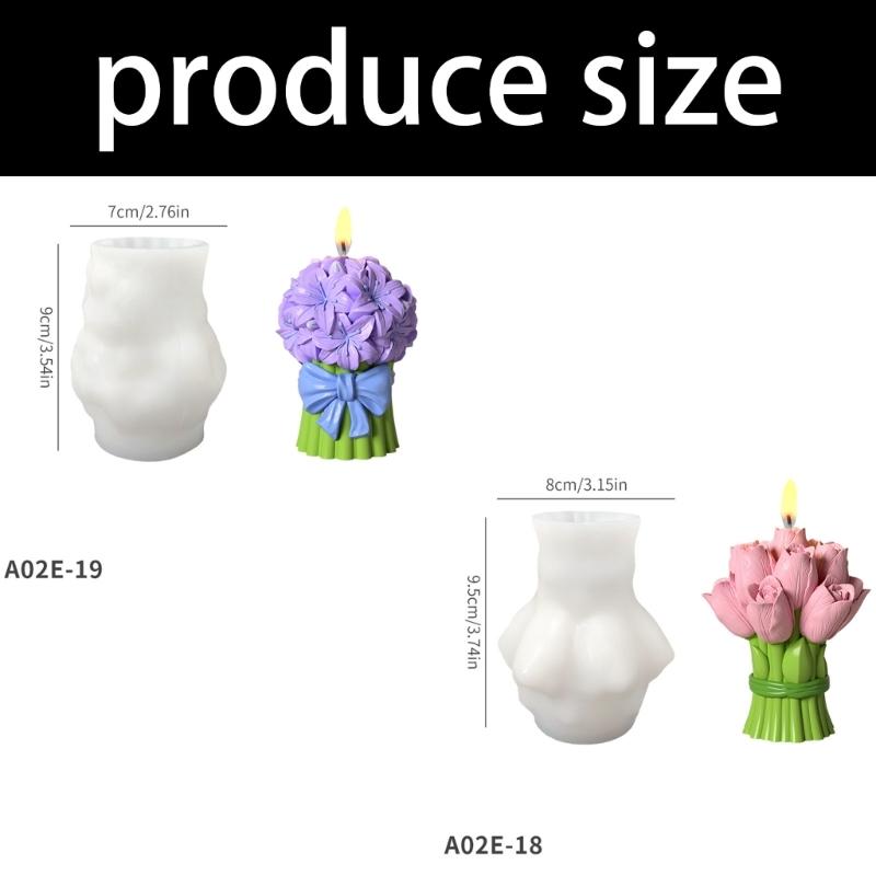 Tulpen Kerzen Gießform aus lebensmittelechtem Silikon für handgefertigte Kerzen und Dekorationsprojekte