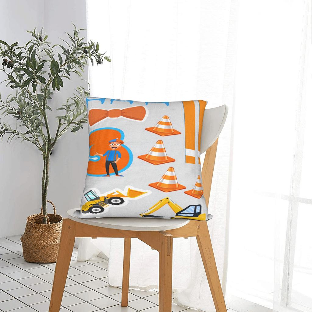 Pillow Case Cartoon B-Blippiing Soft Pillow Cover For Living Room Chair Retro Trendy Pillowcases