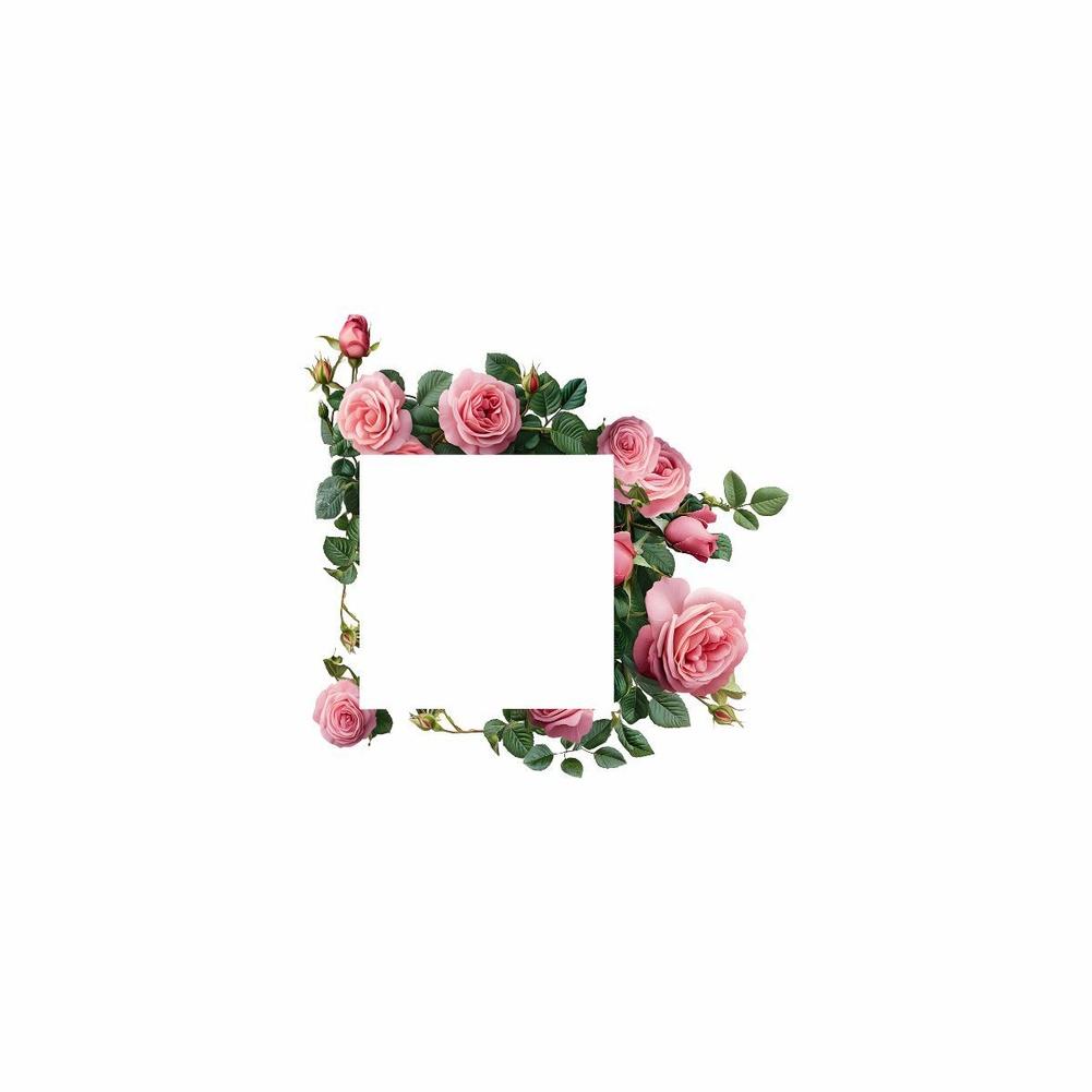 PVC-Based Pink Rose Wall Sticker for Light Switch and Outlet Plate Decoration Indoor Use On Smooth Flat Surfaces