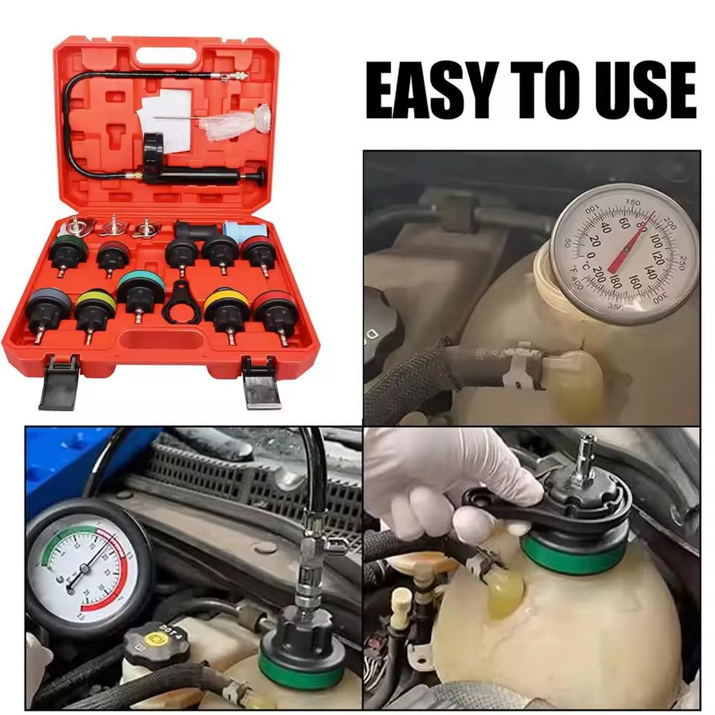 Nástroj pro detekci úniku tlaku v chladiči automobilu Nástroj pro změnu tlaku pro vakuové plnění nemrznoucí směsí (14-18) soubor