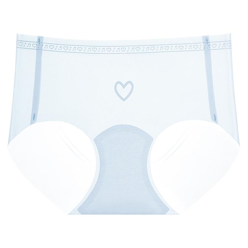 Girls Summer Love Comfortable Ice Silk A Piece of Non Trace Breathable Waist Triangle Briefs