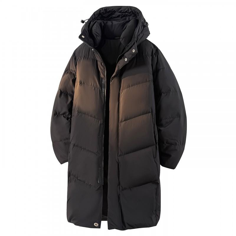 Men Women Winter Long Down Coat 90% White Duck Hooded Oversized Warm Parka Cold Weather