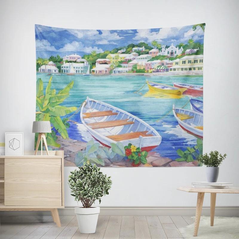 Modern Wall Decoration Aesthetics Home Hawaii Tapestry Rural Nostalgia Hanging Large Fabric Autumn Bedroom Hanging Fabric