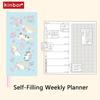 Kinbor 'Week'Journal Planner Notebook,Hardcover Cutie with Dreamy Illustrations&Self-Refill Layout Perfect for Studygram
