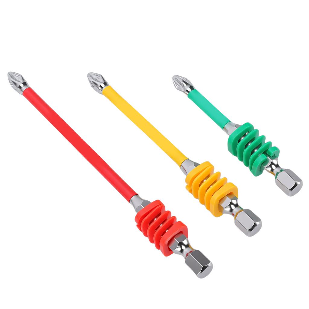 3 Pcs PH2 Screwdriver Bit Spring Loaded 1Celsius4 Inch Hex Shank Anti Slip Magnetic PH Screwdriver Bit for Electric Manual Screwdrivers