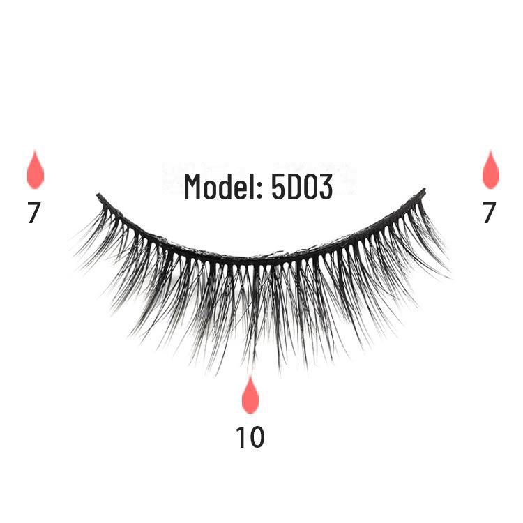 Cross-Border Magnetic Eyeliner Set: 3 Pairs of False Lashes with Adhesive-Free Magnetic Glue
