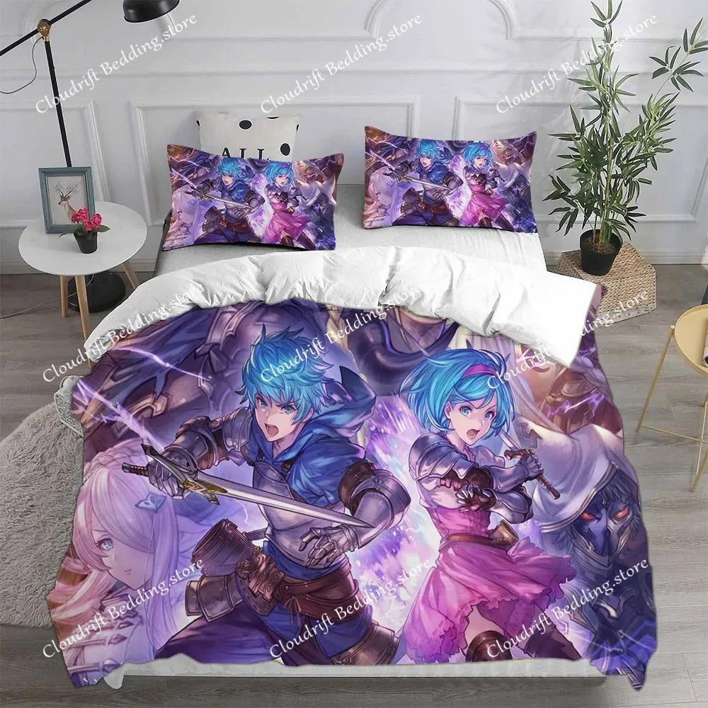Fashion 3D Game Granblue Fantasy Bedding Sets Comforter Quilt Bed Cover Duvet Cover Pillow Case Sets Kids Adult Size