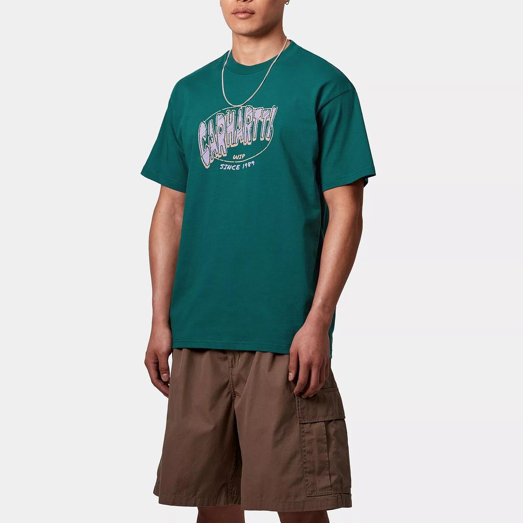 Carhartt WIP Comfortable Fashionable Trendy Short Sleeve T-Shirt With Front Graphic Men Tops Light-Green I034769-2PB-XX
