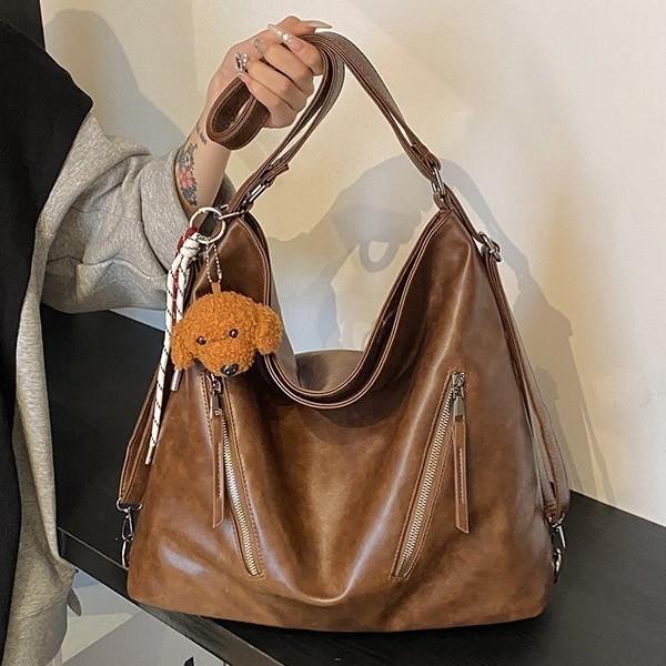 Ielgy Melade Retro Backpack Trendy Fashion Casual Large-Capacity Tote Bag