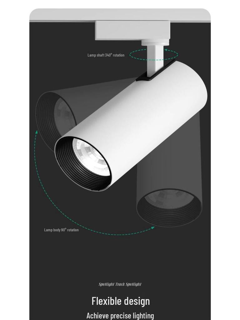 Full Spectrum Recessed Magnetic Track Spot Light for Commercial and Residential Use