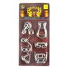 Nine-Ring Metal Puzzle - Eight-Piece Disentanglement Brain Teaser Set